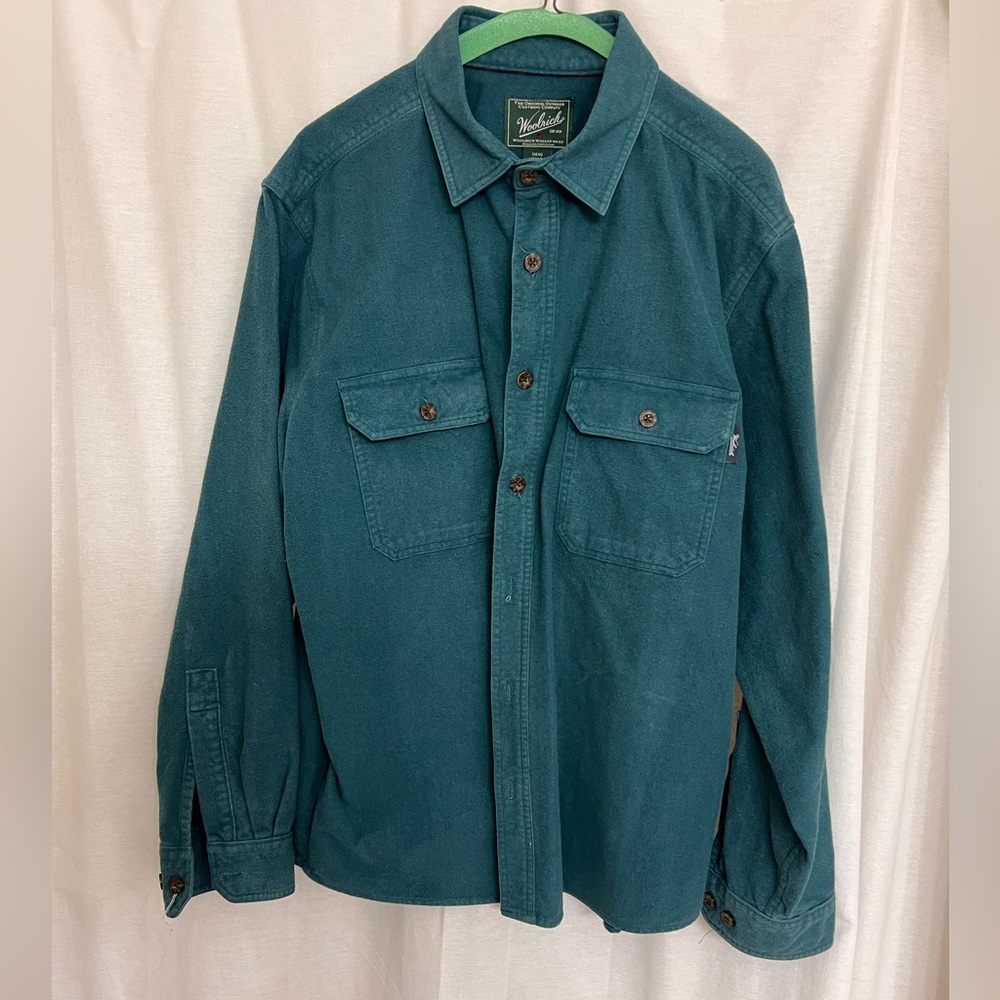 Woolrich Men's Dark Teal Flannel shirt